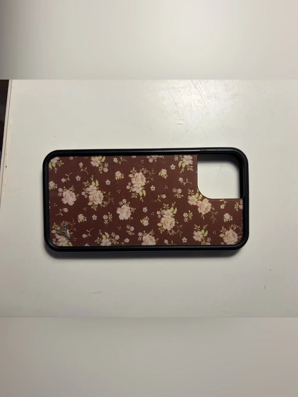 Wildflower brown floral iPhone case